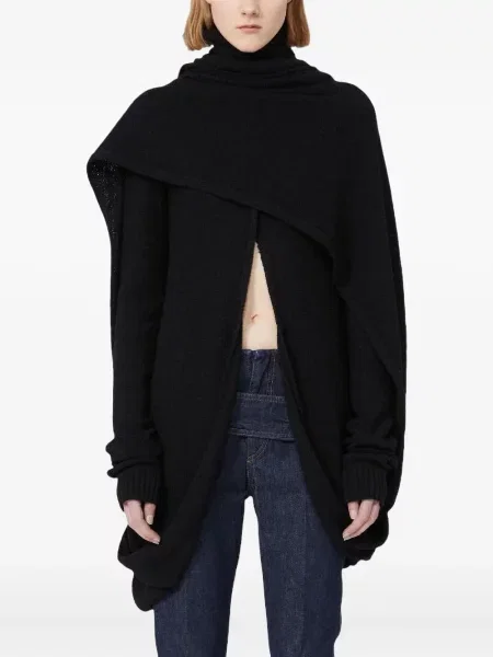 Top Max Mara tricotate drapat negru