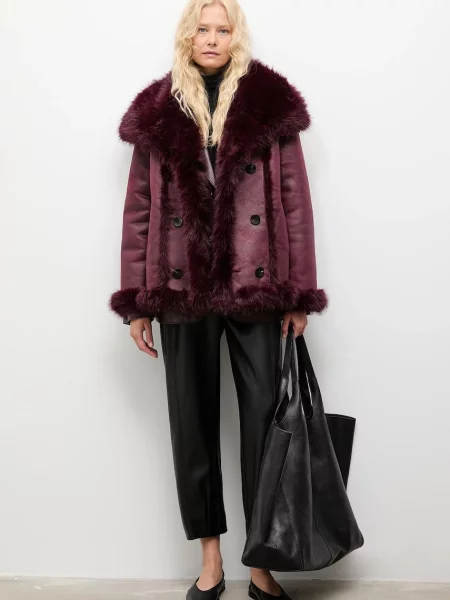 Пальто Answear.LAB бордовий