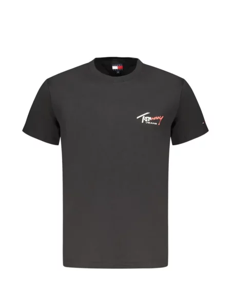 Tricou Tommy Hilfiger cu autograf negru