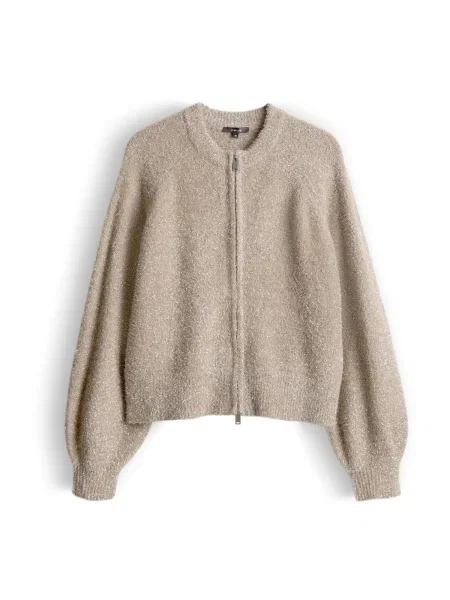 OPUS Geacă tricotată Dosmic taupe gri