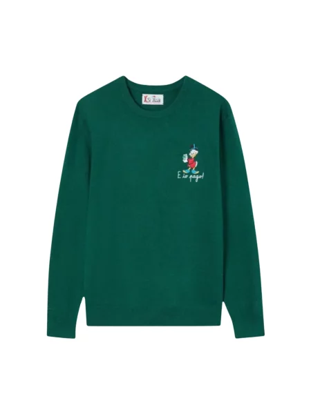 Lekki sweter Mc2 Saint Barth wełniany zielony