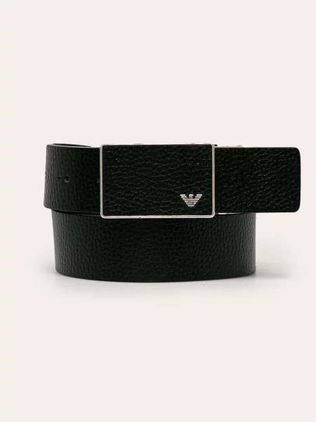 Emporio Armani Kožni remen crna