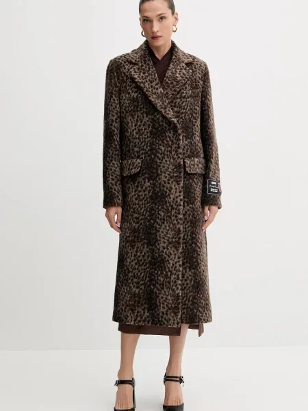 MSGM palton de lână maro