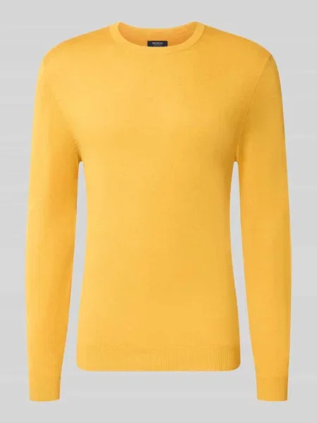 Sweter z dzianiny z prążkowanym okrągłym dekoltem Mcneal