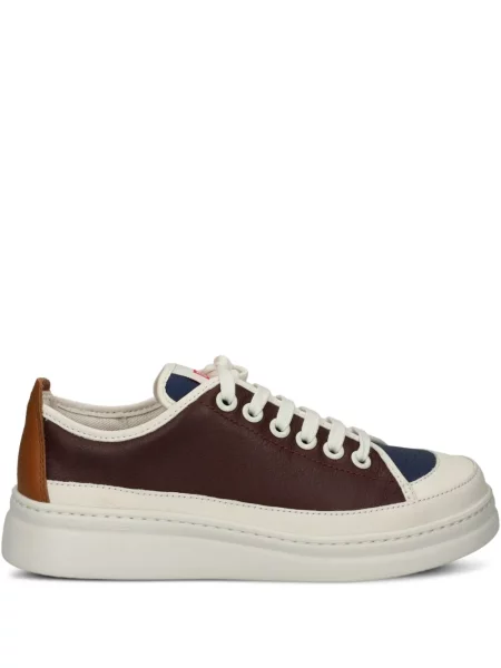 Sneakerși Camper cu șireturi din piele maro