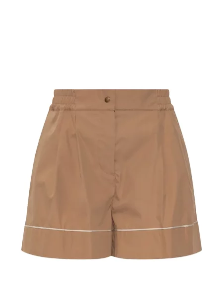 Pantaloni scurți Moncler cu autograf maro