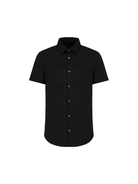 Koszula z krótkim rękawem Emporio Armani czarna
