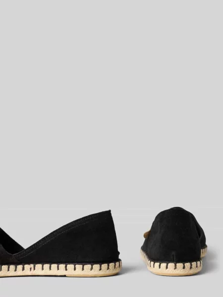 Espadryle ze skóry z naszywką z logo model CARMEN' Verbenas czarne