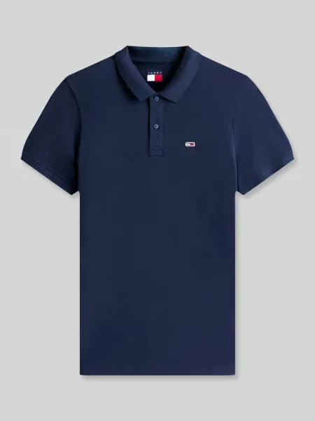 Koszulka polo w kroju regular fit model TJM SLIM PLACKET POLO EXT' Tommy Jeans niebieska