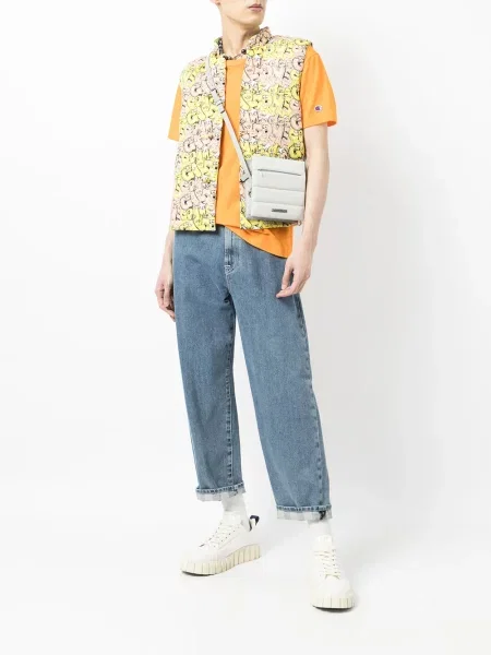 Raštuotas liemenė Comme Des Garçons Shirt izoliuoti geltona