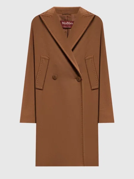 Двобортне пальто MASTRO з вовни Max Mara коричневе