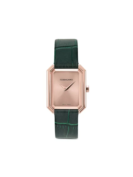 Ceas Ferragamo de cristal roz
