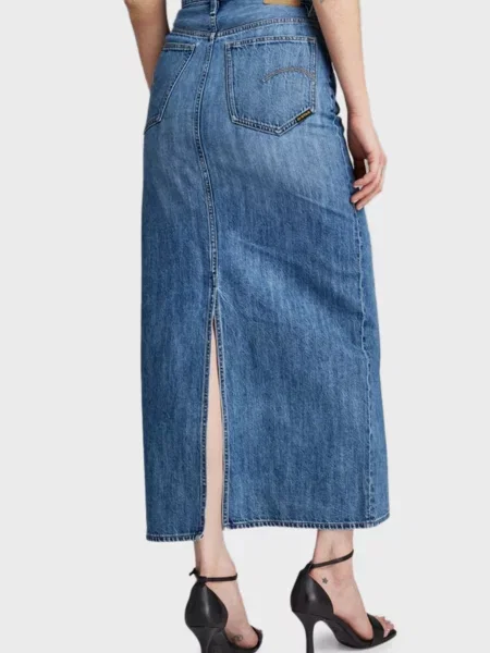 Джинсова спідниця G-star Raw синя