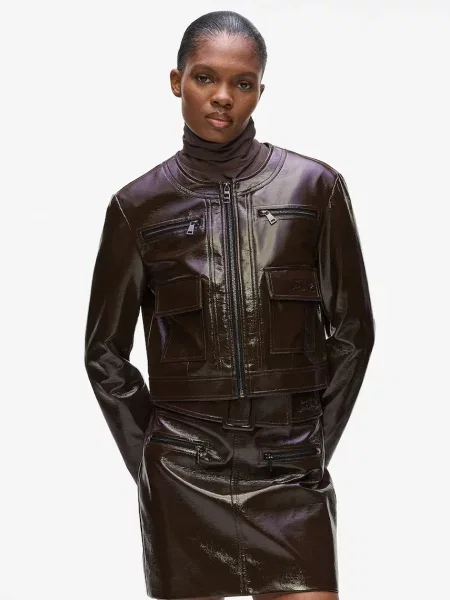 Яке Karl Lagerfeld преходен модел кафяво