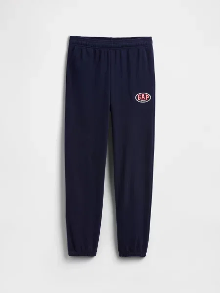 Pantaloni sport copii Gap alb