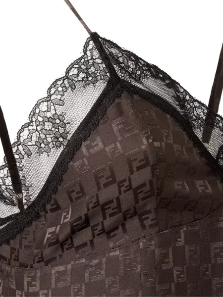 Top Fendi din jacard maro