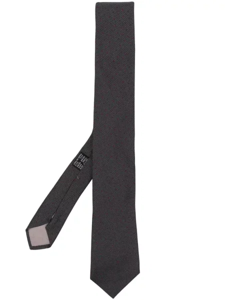 Hedvábná puntíkatá kravata Versace Pre-owned s potiskem šedá
