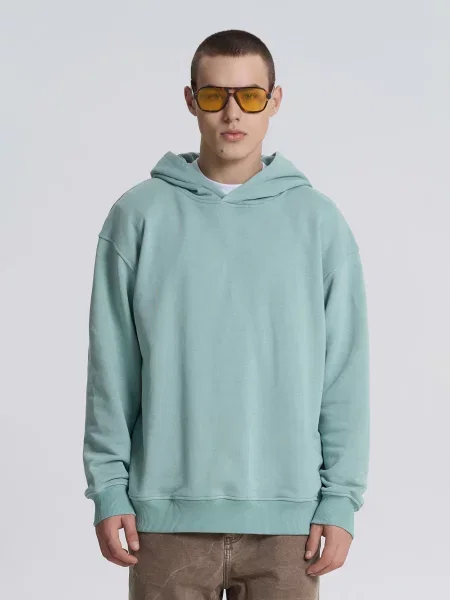 Худі Роза бавовна/поліестер бірюзовий