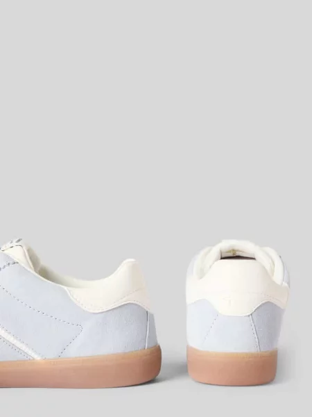 Sneakersy niskie z czystej skóry bydlęcej welurowej Tamaris