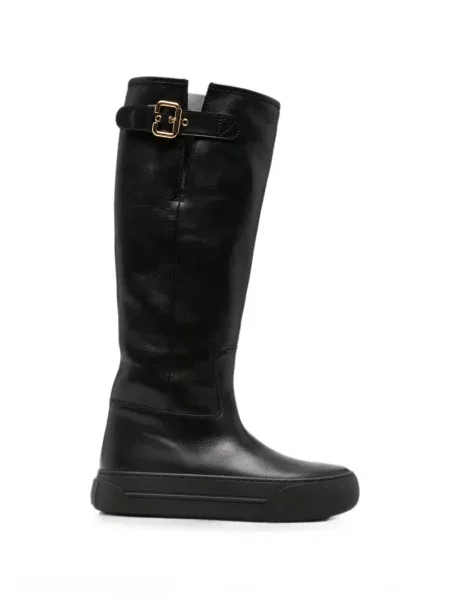 Botine Chloé cu cataramă cu bretele negru