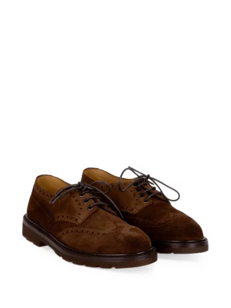 Brogues Henderson Baracco din piele de căprioară maro