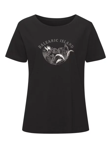 VIVANCE by LASCANA Tricou gri metalic / negru alb