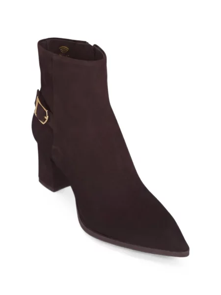 Botine Santoni cu cataramă maro