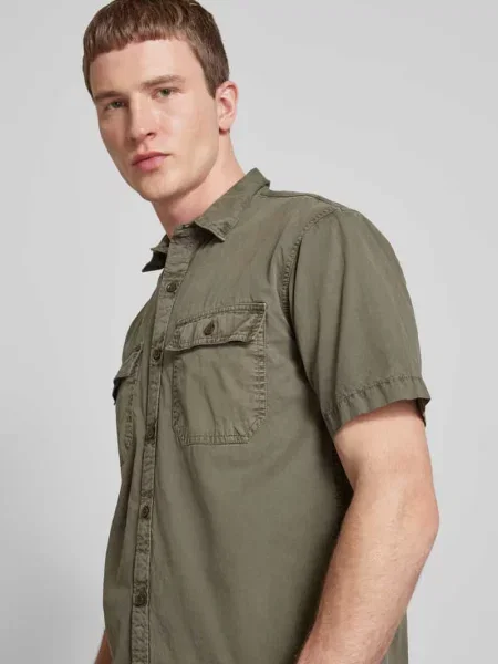 Koszula casualowa o kroju regular fit z rękawem o dł. model ‘Military’ Superdry khaki