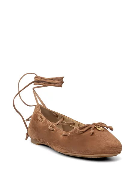Matlasat sneakerși Michael Michael Kors din piele de căprioară cu legături maro