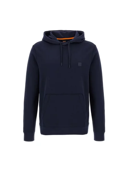 Bluza z kapturem Boss z kapturem z logo niebieska