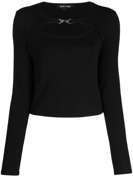 Top Tout A Coup na sprzączkę o krotszym kroju czarny