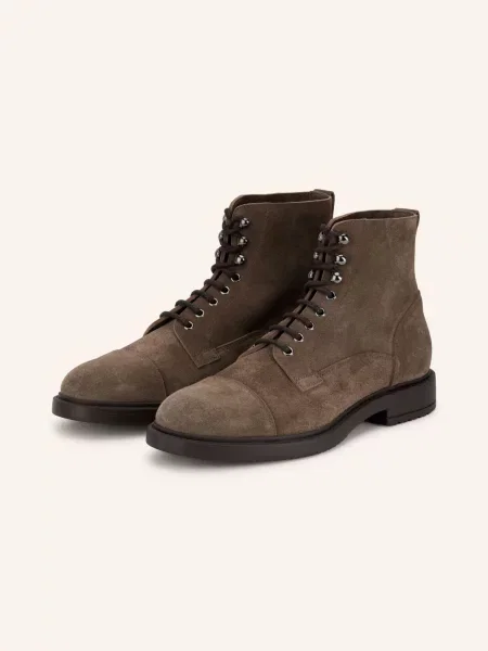 Doucal's Botki Sznurowane Janus beige beżowe