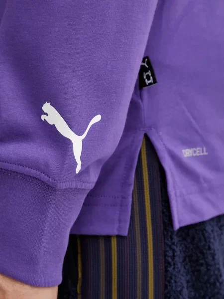 Лонгслив Puma с принтом фиолетовый