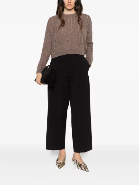 Decupat pulover Ivory Paris tricotate maro