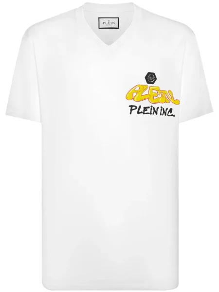 Tricou Philipp Plein cu imagine alb