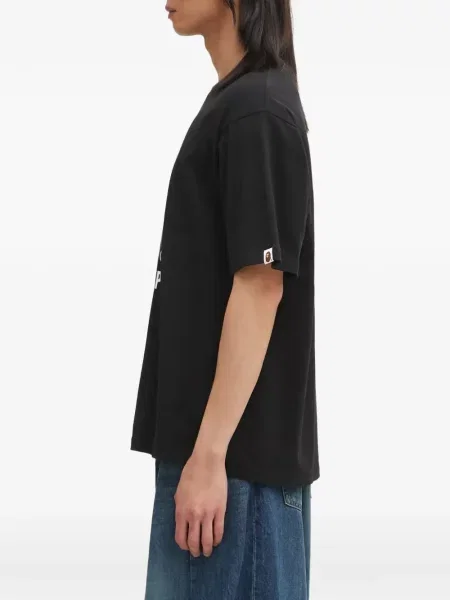 Тениска A Bathing Ape® с принт с кръгло деколте черно