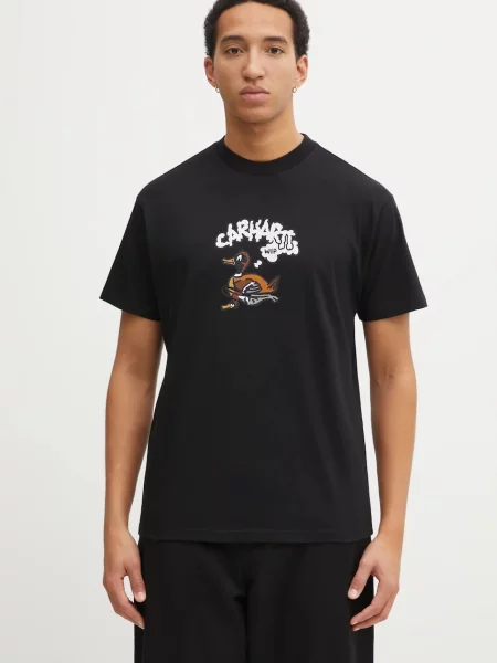 Carhartt WIP tricou din SS Duck Duck T-Shirt cu imprimeu negru