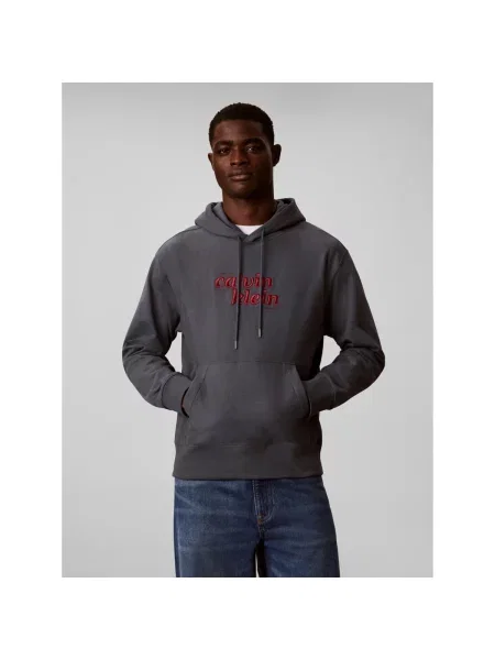 Froté mikina Calvin Klein Jeans sivá