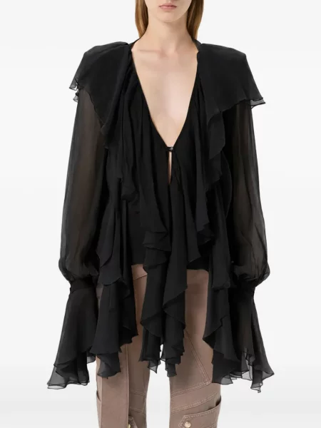 Bluză Blumarine cu volane negru