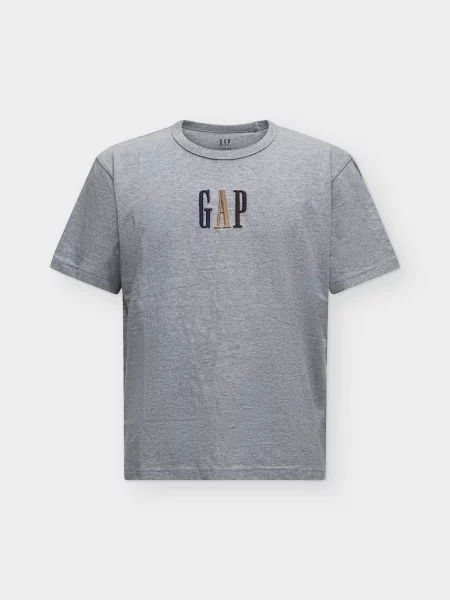 GAP Tricou nisipiu / bleumarin / maro închis gri