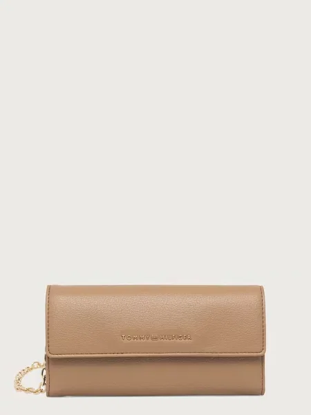 Tommy Hilfiger portfel z imitacji skóry beżowy