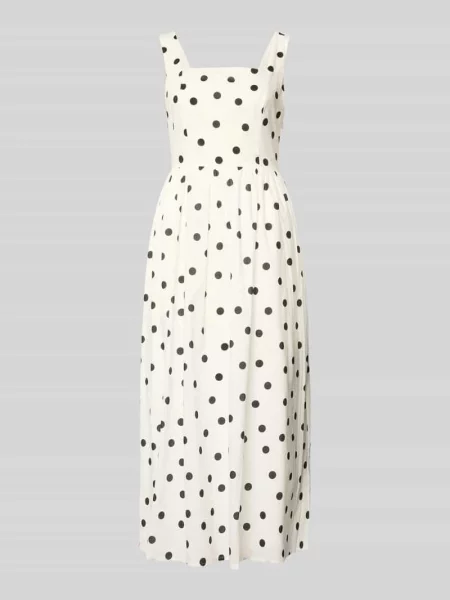 Sukienka midi z prostokątnym dekoltem Apricot czarna