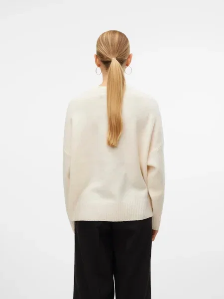 VERO MODA Sveter VMBOOM krémová béžová