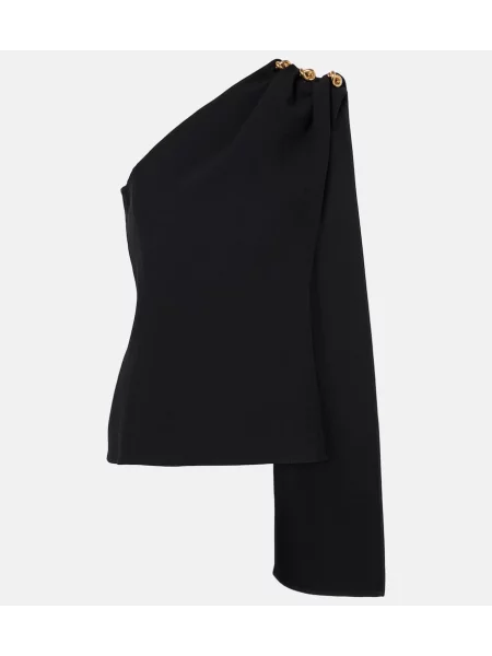 Top Bottega Veneta drapat negru