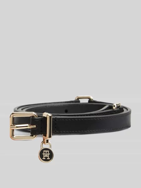 Pasek z naturalnej skóry bydlęcej Tommy Hilfiger czarny