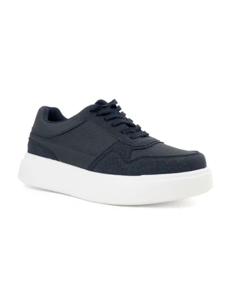 Lniane sneakersy Fregatta Stockholm niebieskie