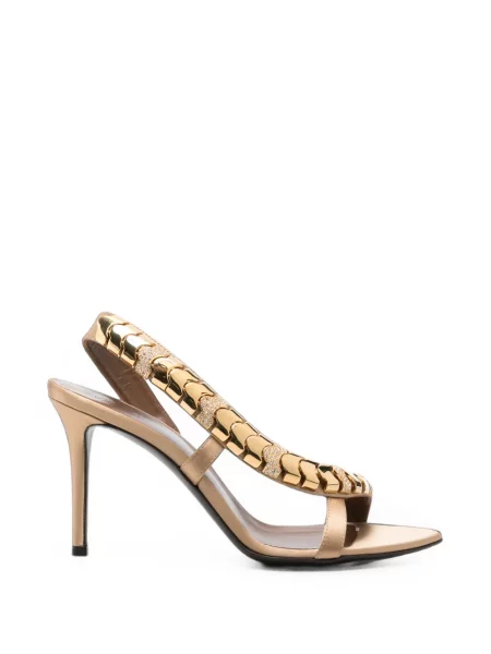 Sandale Giuseppe Zanotti din satin cu bretele
