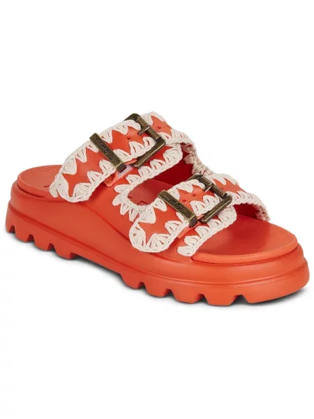 EVA natikači Mou z zaponko oranžna