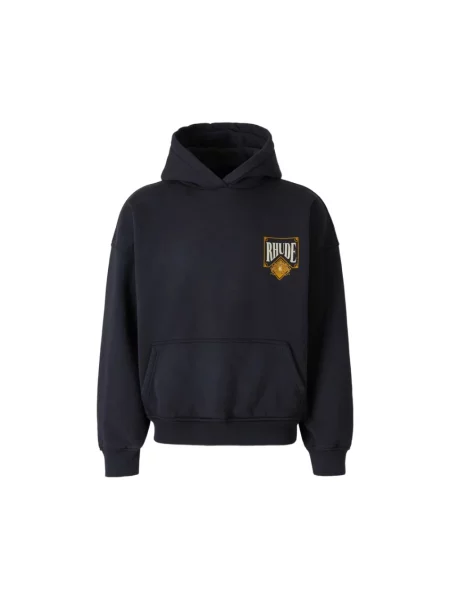 Bluza z kapturem Rhude z logo niebieska