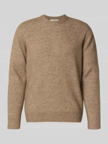 Sweter o kroju relaxed fit z dzianiny z dodatkiem wełny model ‘RAI BRUSHED’ Selected Homme